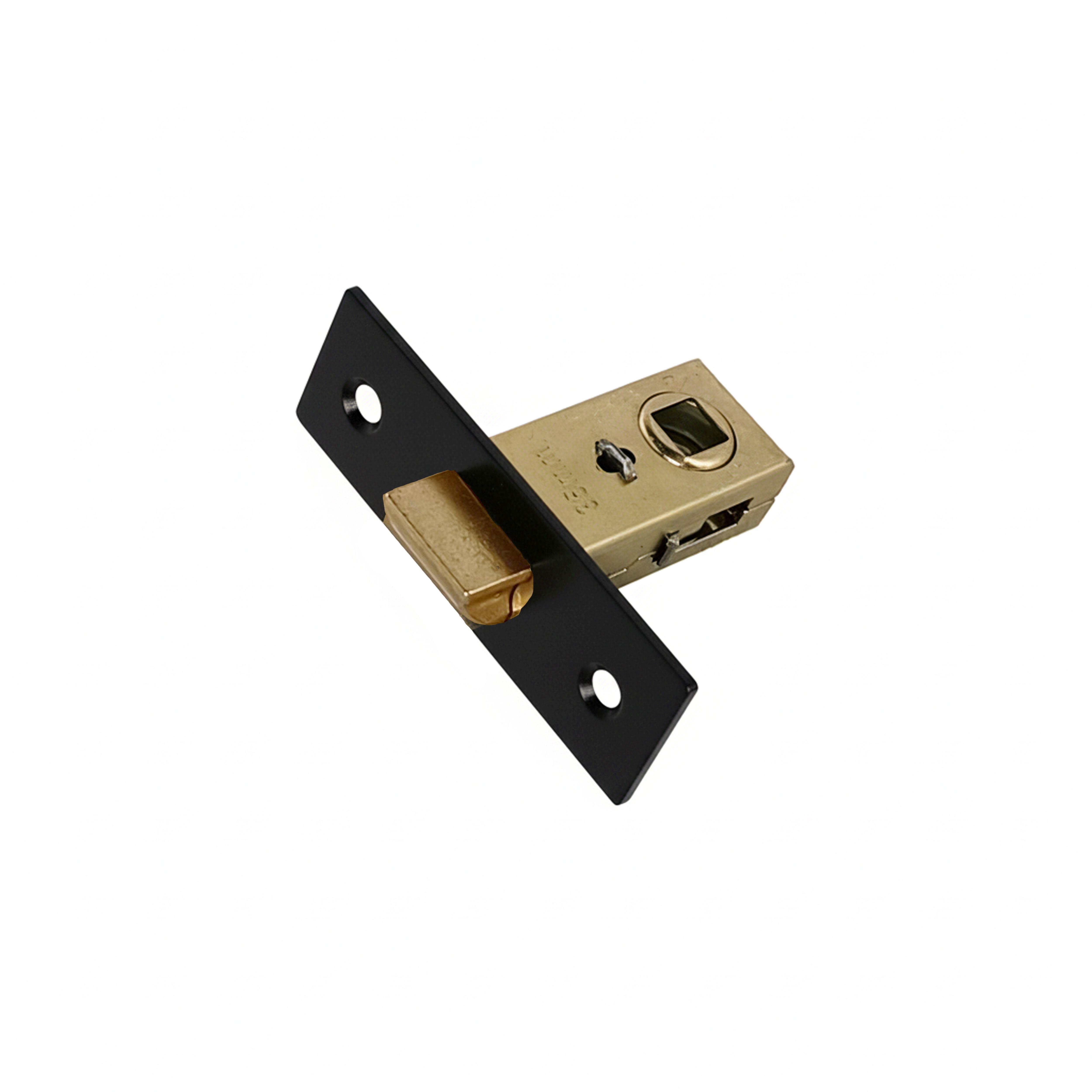 PICAPORTE TUBULAR 35MM. CANTO RECTO  NEGRO - 3