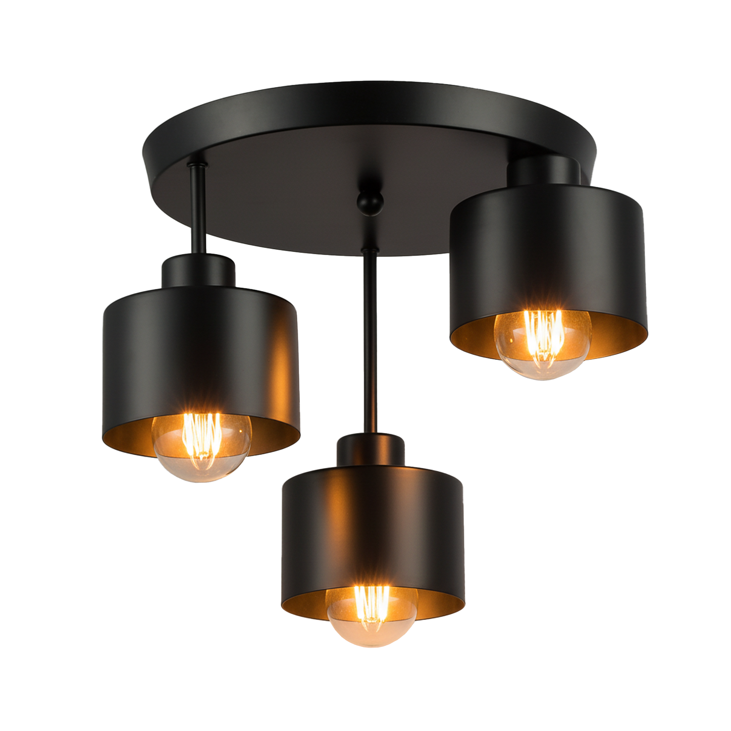 Lampa sufitowa Olga 3xE27 czarna Goldlux