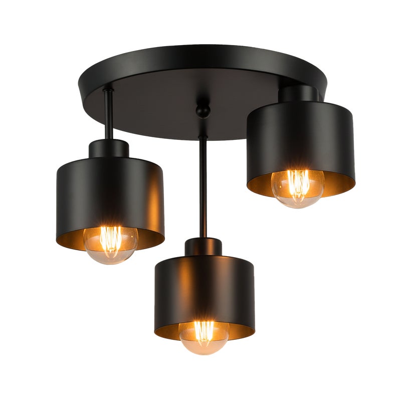 Zdjęcia - Żyrandol / lampa Goldlux Lampa sufitowa Olga 3xE27 czarna