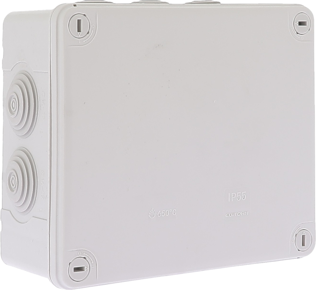 Boite de dérivation IP 55 175 x 150 mm Prof 80 mm 10 Entrées - EUR'OHM