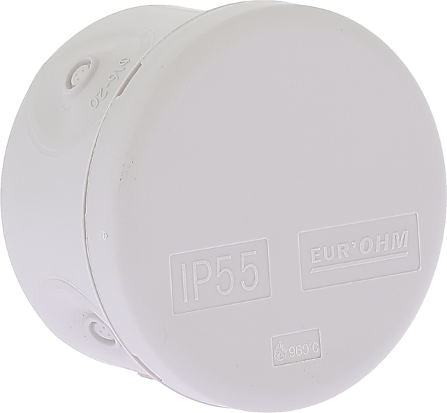 Boite de dérivation ronde IP 55 Diam 60 mm Prof 40 mm 4 Entrées - EUR'OHM
