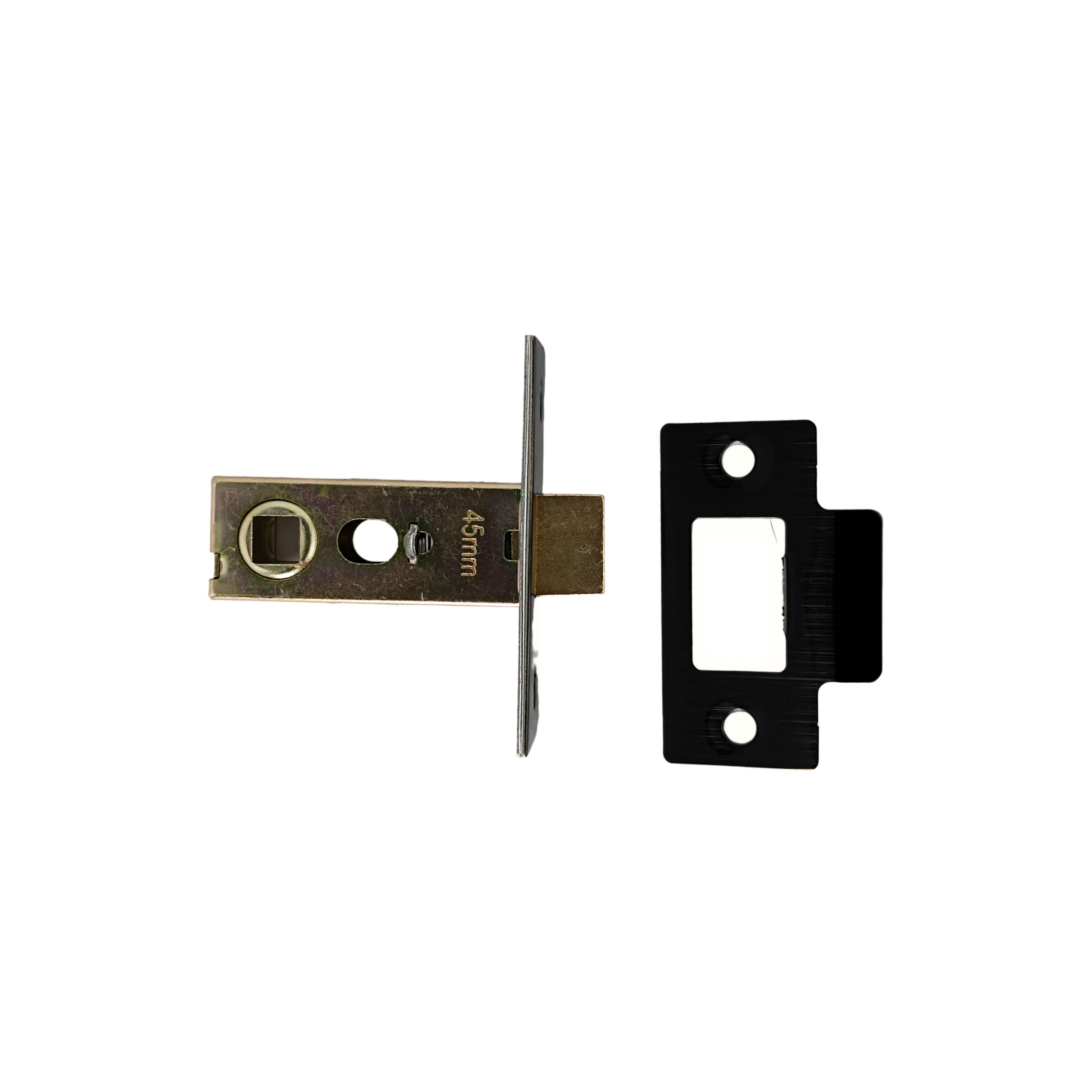 PICAPORTE TUBULAR 45MM. CANTO RECTO  NEGRO - 2