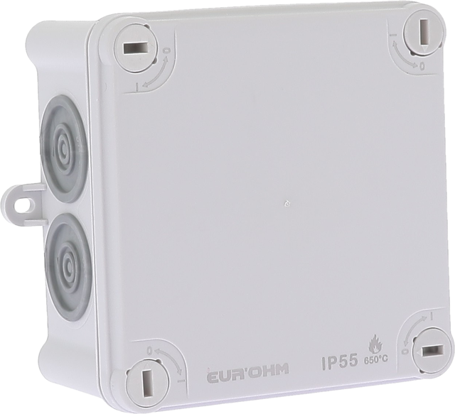Boite de dérivation IP 55 105 x 105 mm Prof 55 mm 7 Entrées - EUR'OHM