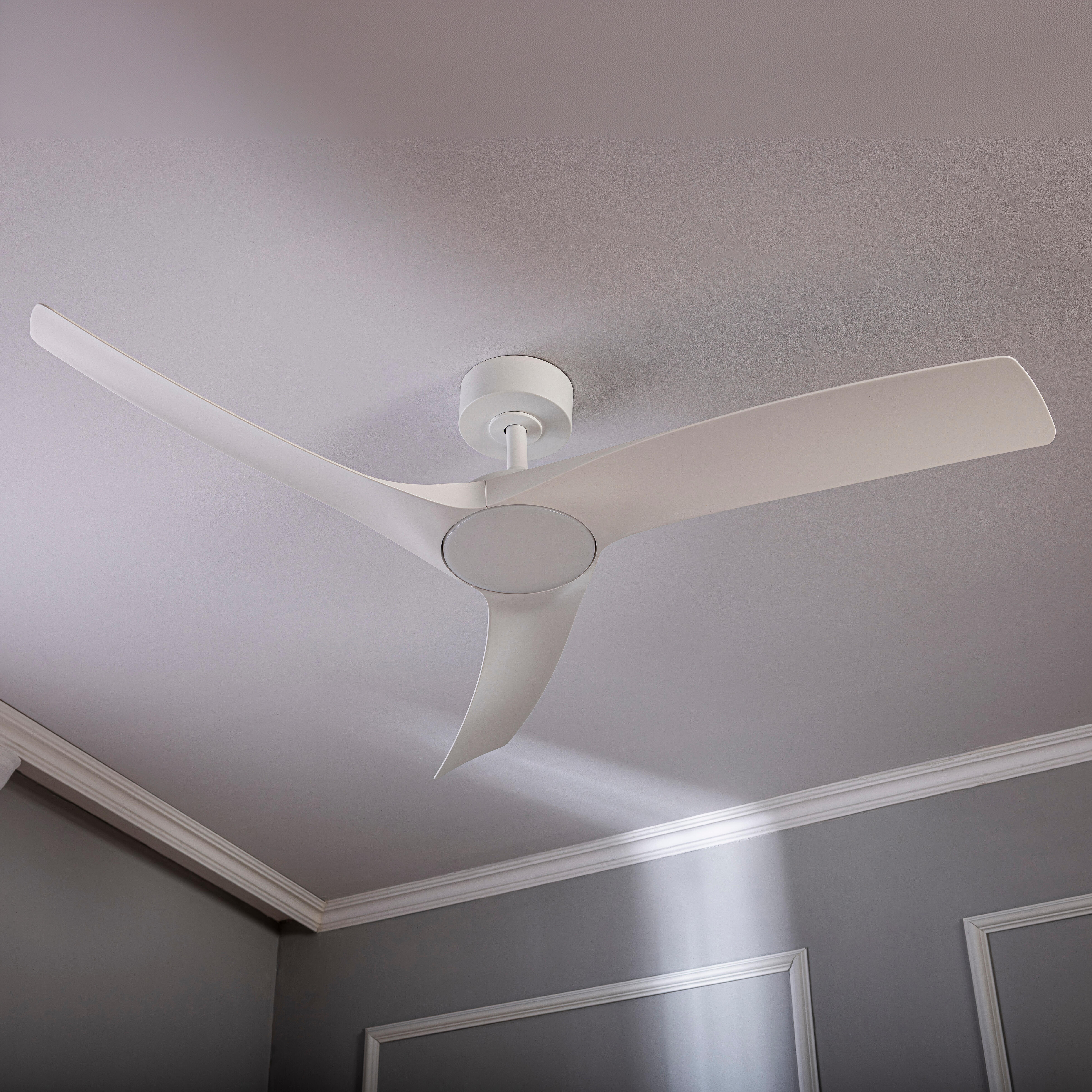 Ventilador de techo con luz silencioso DC 40W con mando WiFi/ APP ø132 cm Tokyo Plus INSPIRE blanco luz CCT 3 aspas| 6 velocidades| modo verano/invierno| brisa| temporizador| recomendado de 20 a 40m² - 17