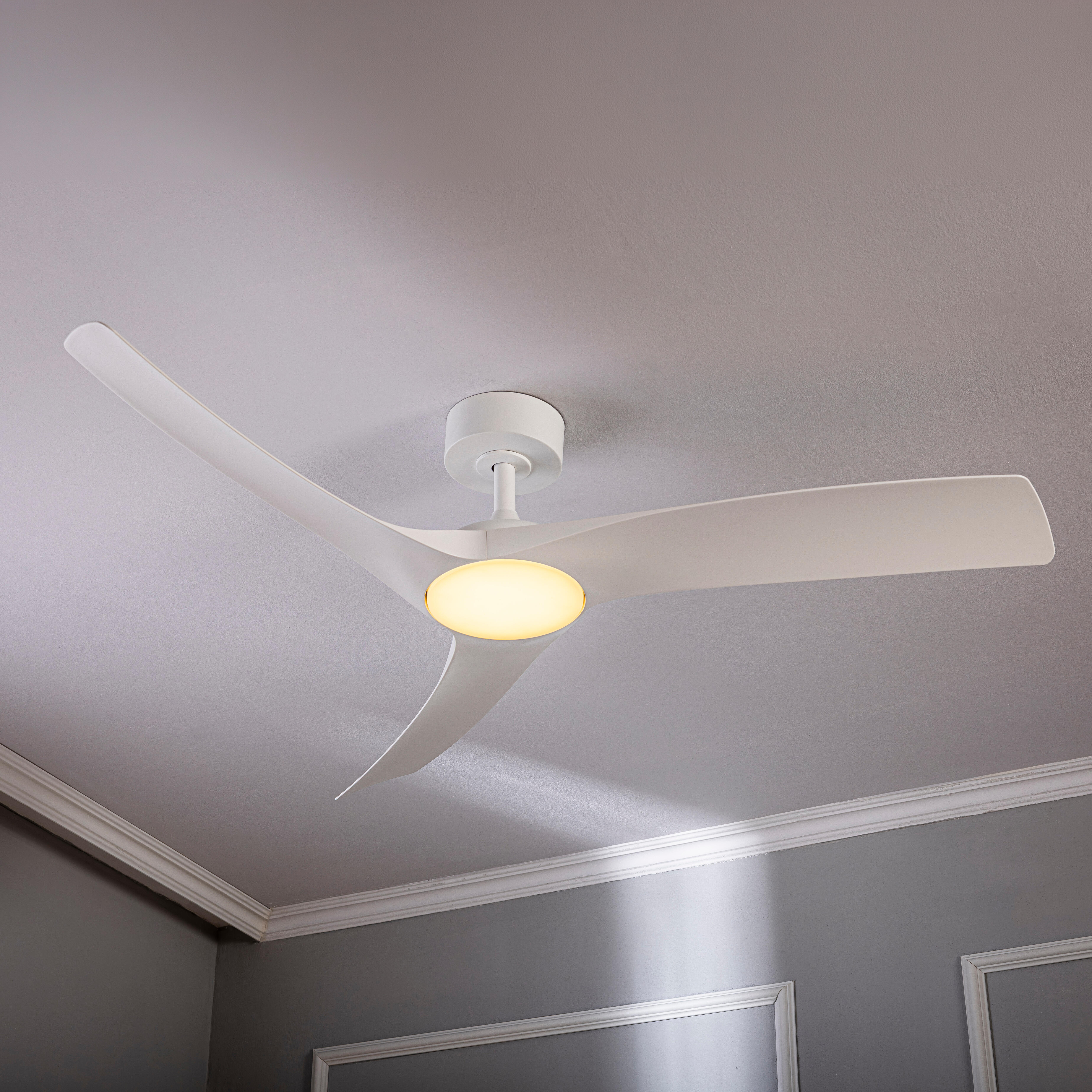 Ventilador de techo con luz silencioso DC 40W con mando WiFi/ APP ø132 cm Tokyo Plus INSPIRE blanco luz CCT 3 aspas| 6 velocidades| modo verano/invierno| brisa| temporizador| recomendado de 20 a 40m² - 16