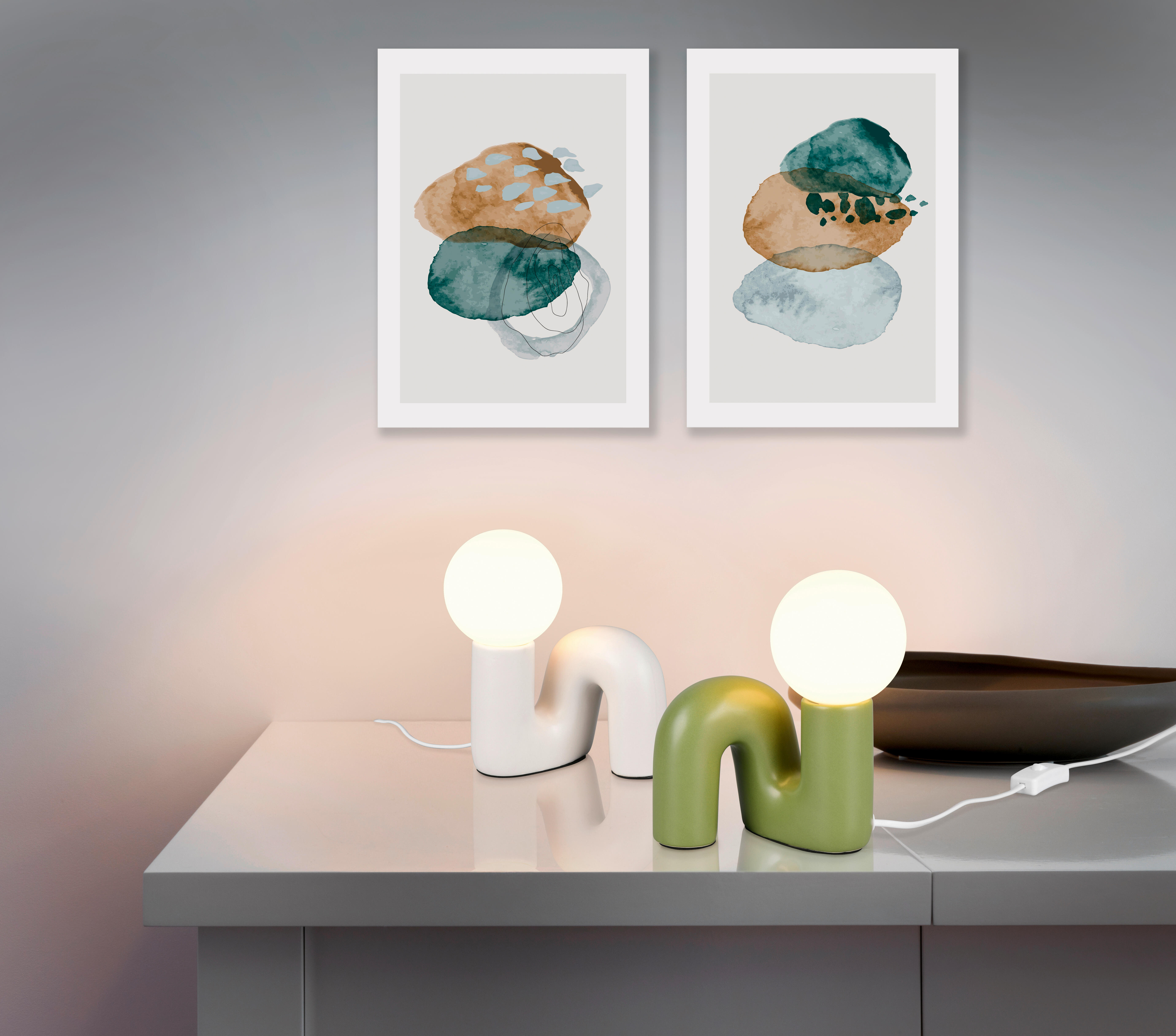 Lampa stołowa dekoracyjna Quinn G9 5 W szara Trio Lighting Inter - 2