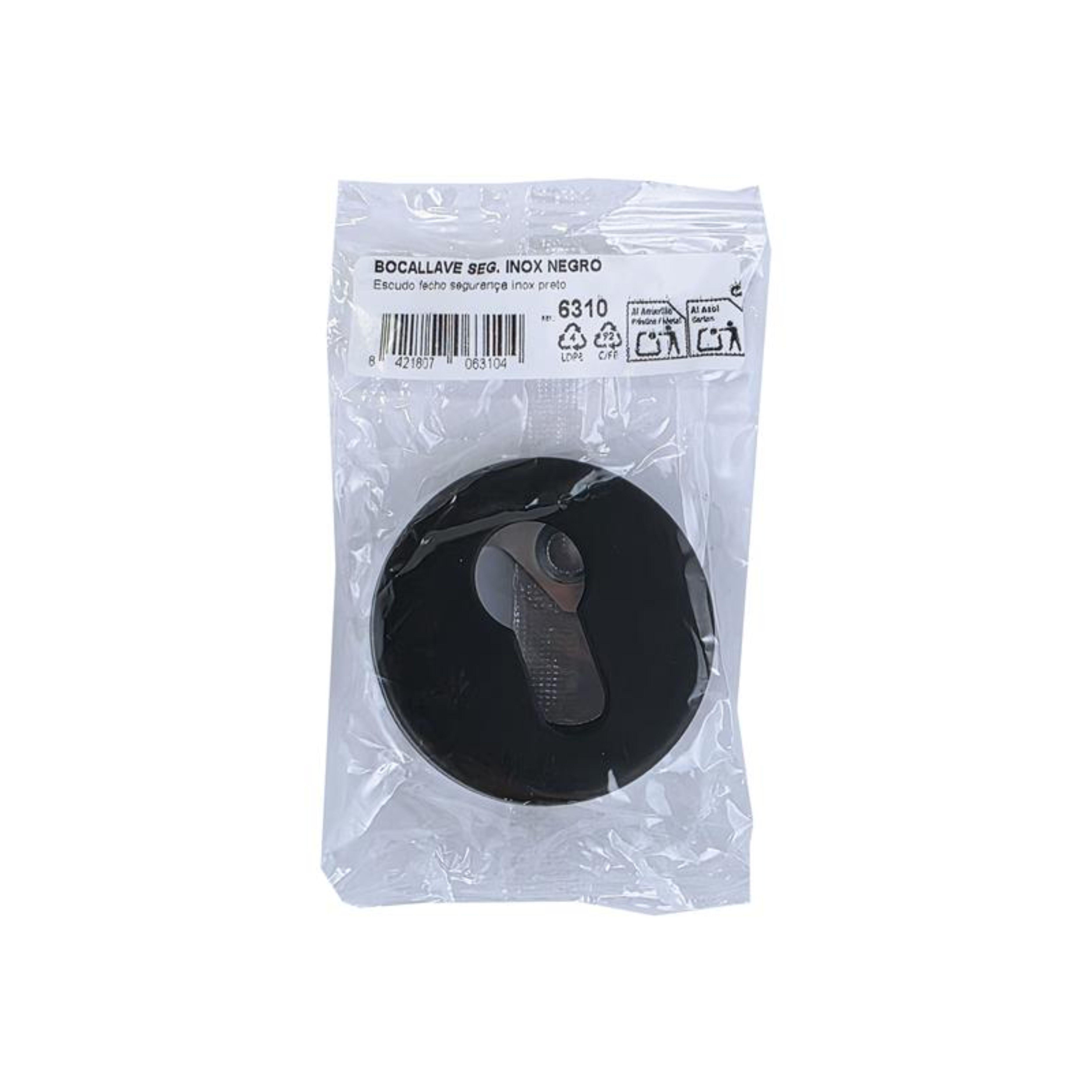 BOCALLAVE REDONDO DE SEGURIDAD ACERO INOXIDABLE NEGRO Ø53MM - 4