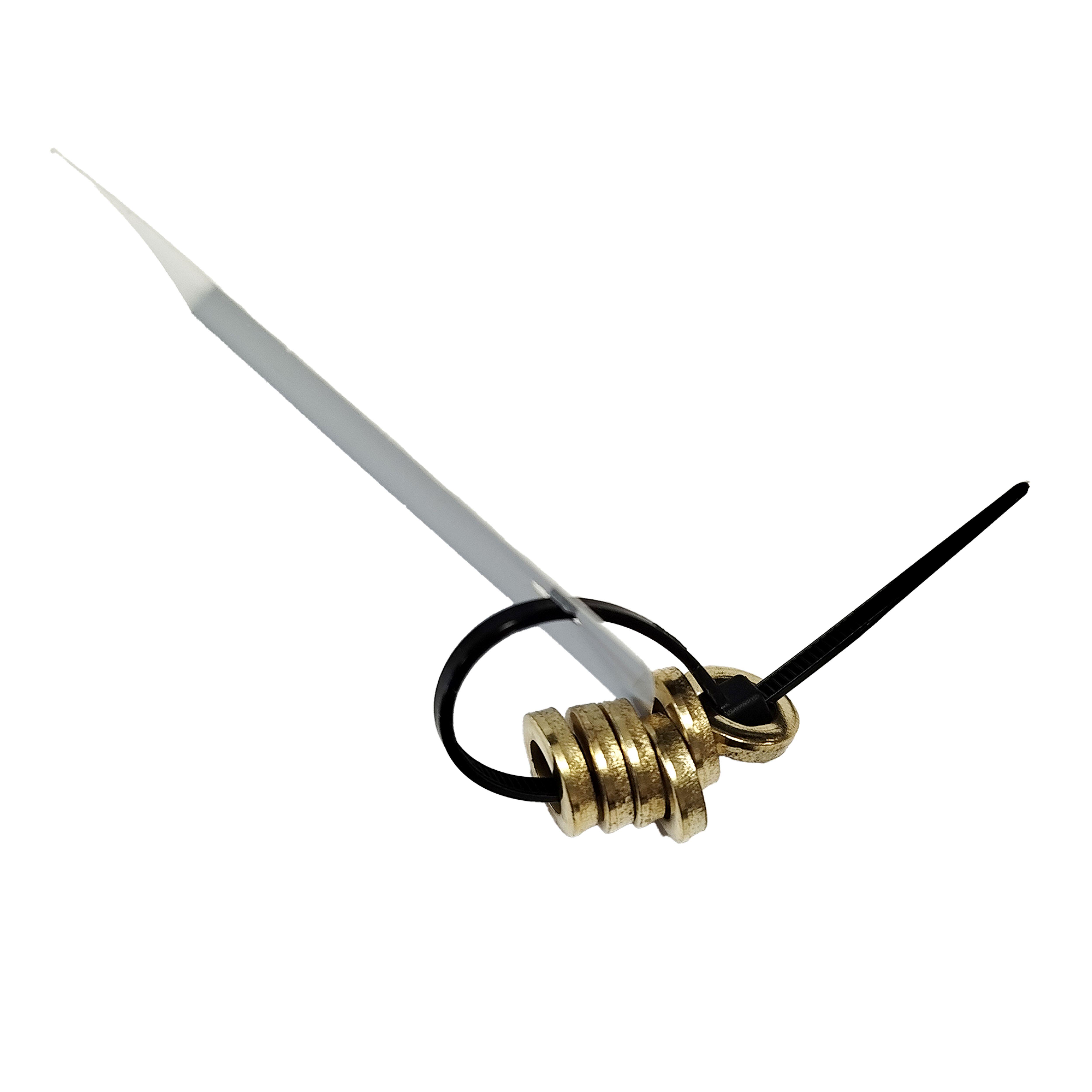 ARANDELA OVALILLO PARA PERNIO DE PUERTA HIERRO LATON. 6UDS - 3