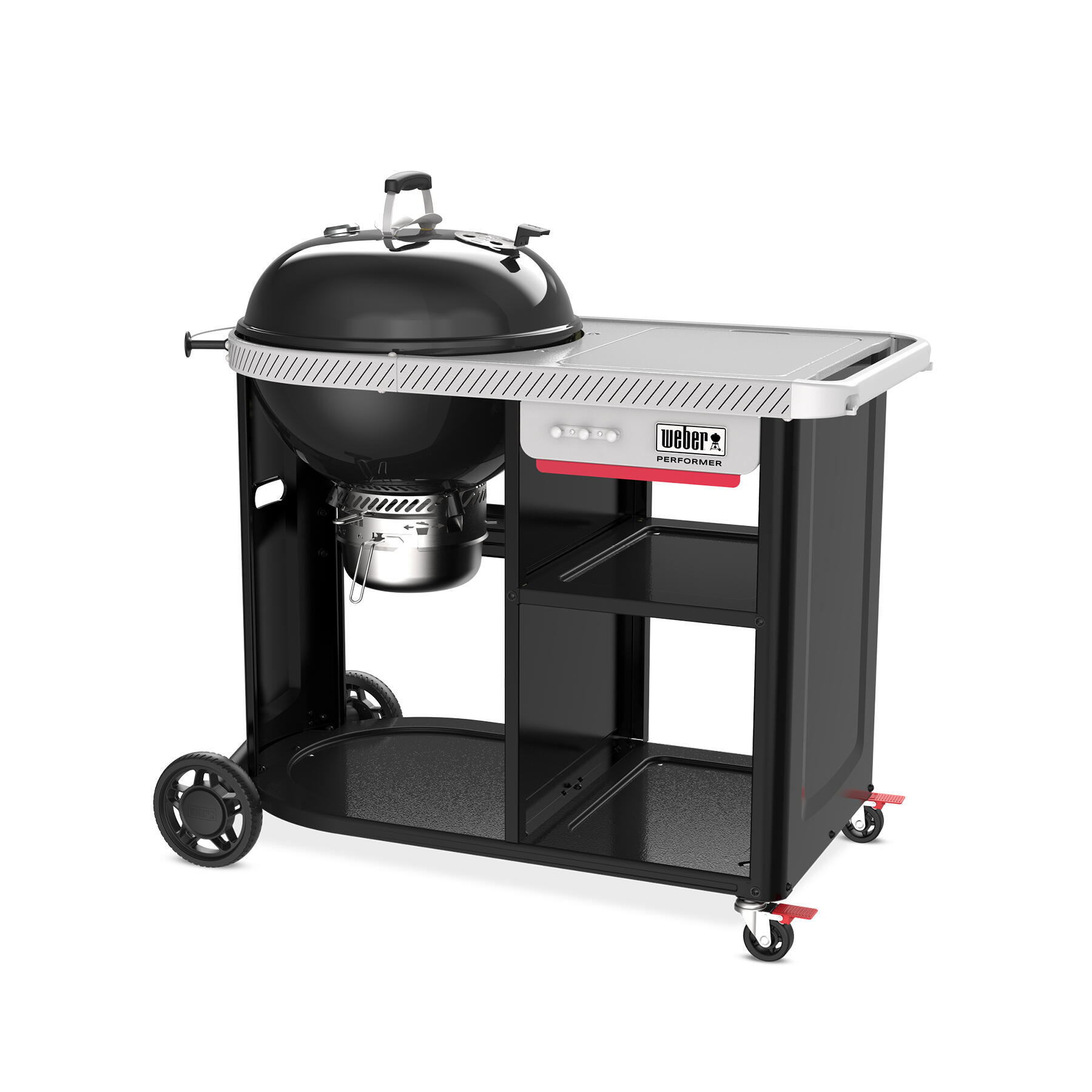 barbacoa de carbon weber performer premium 57 cm recomendado para de 6 a 10 personas