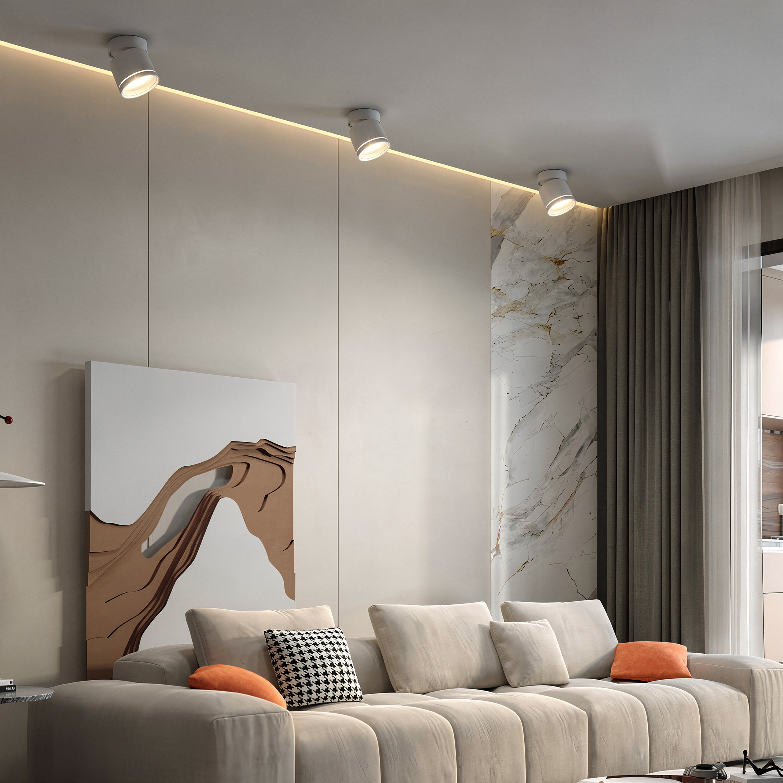 Oprawa natynkowa Kendal biała ring ruchoma GX53 IP20 Light Prestige - 2