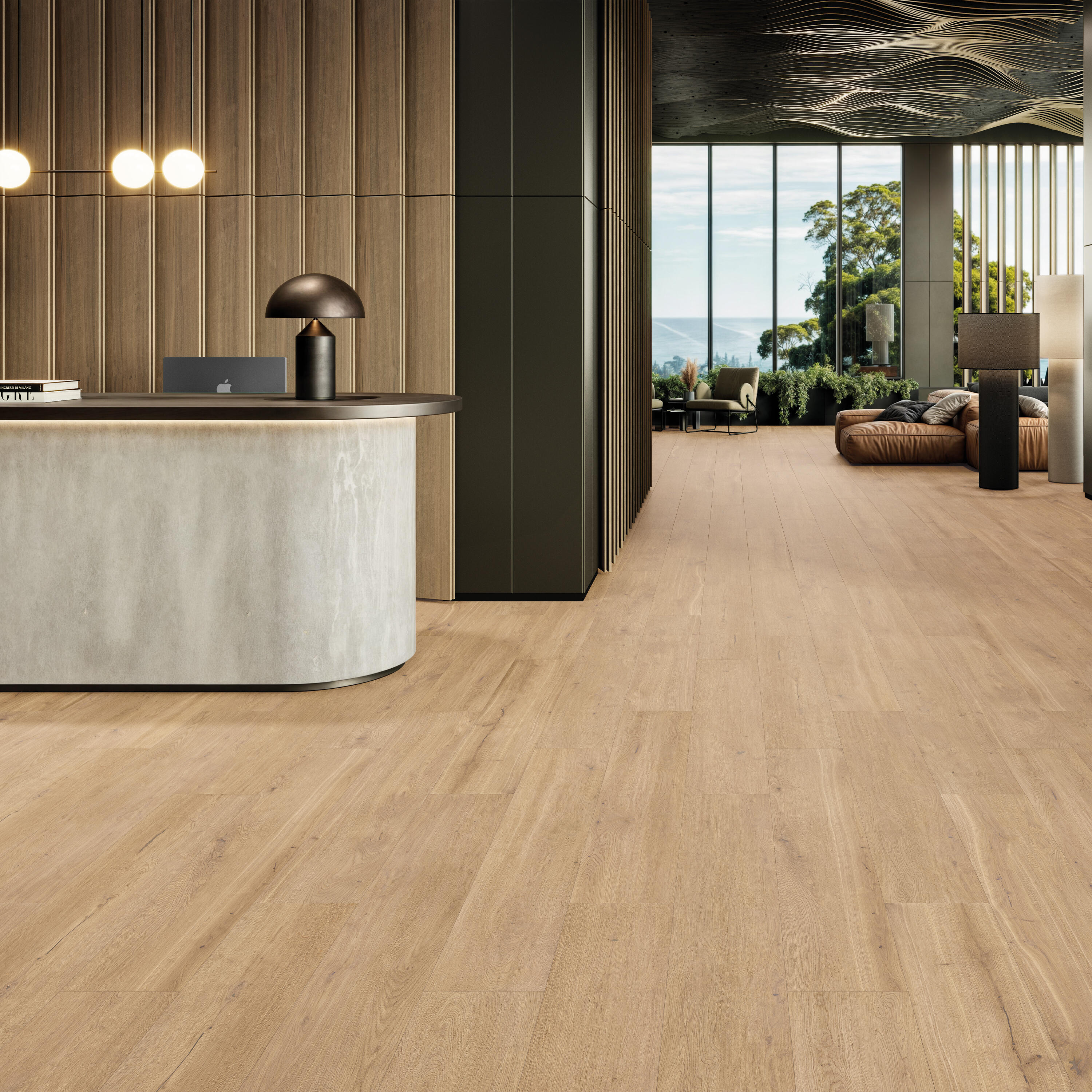 Suelo porcelánico Rovere Ombre efecto madera oak 25x150 cm C1 ROIG ...