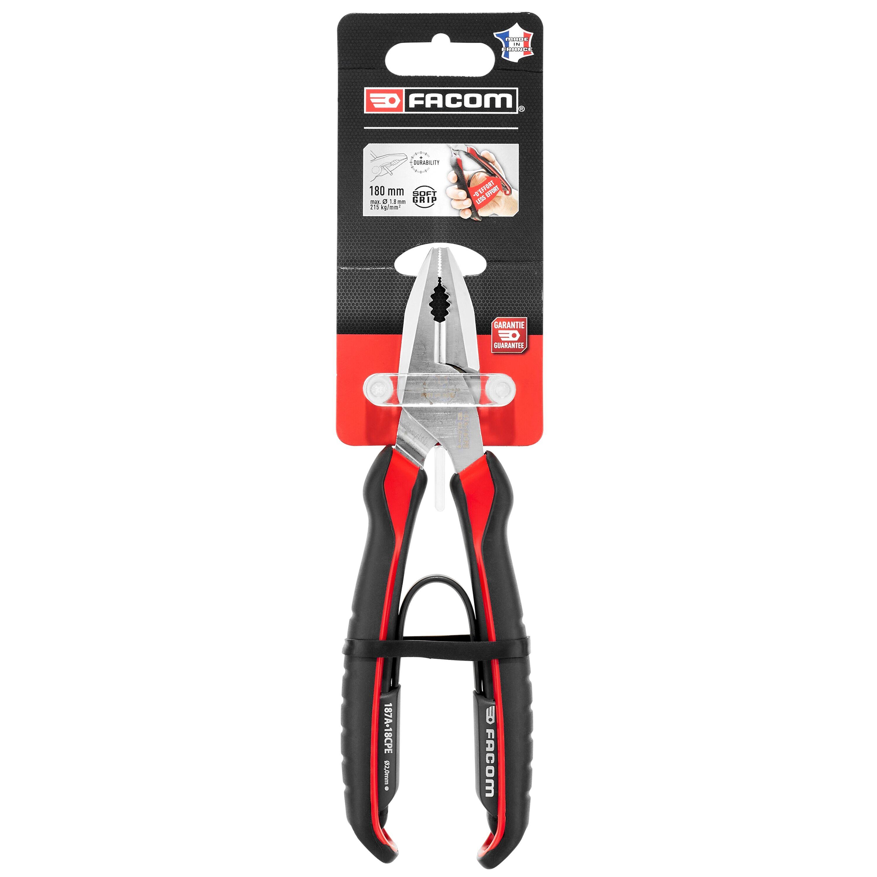 Pince universelle non isolée FACOM 187a.18cpepb, L.180 mm - 2