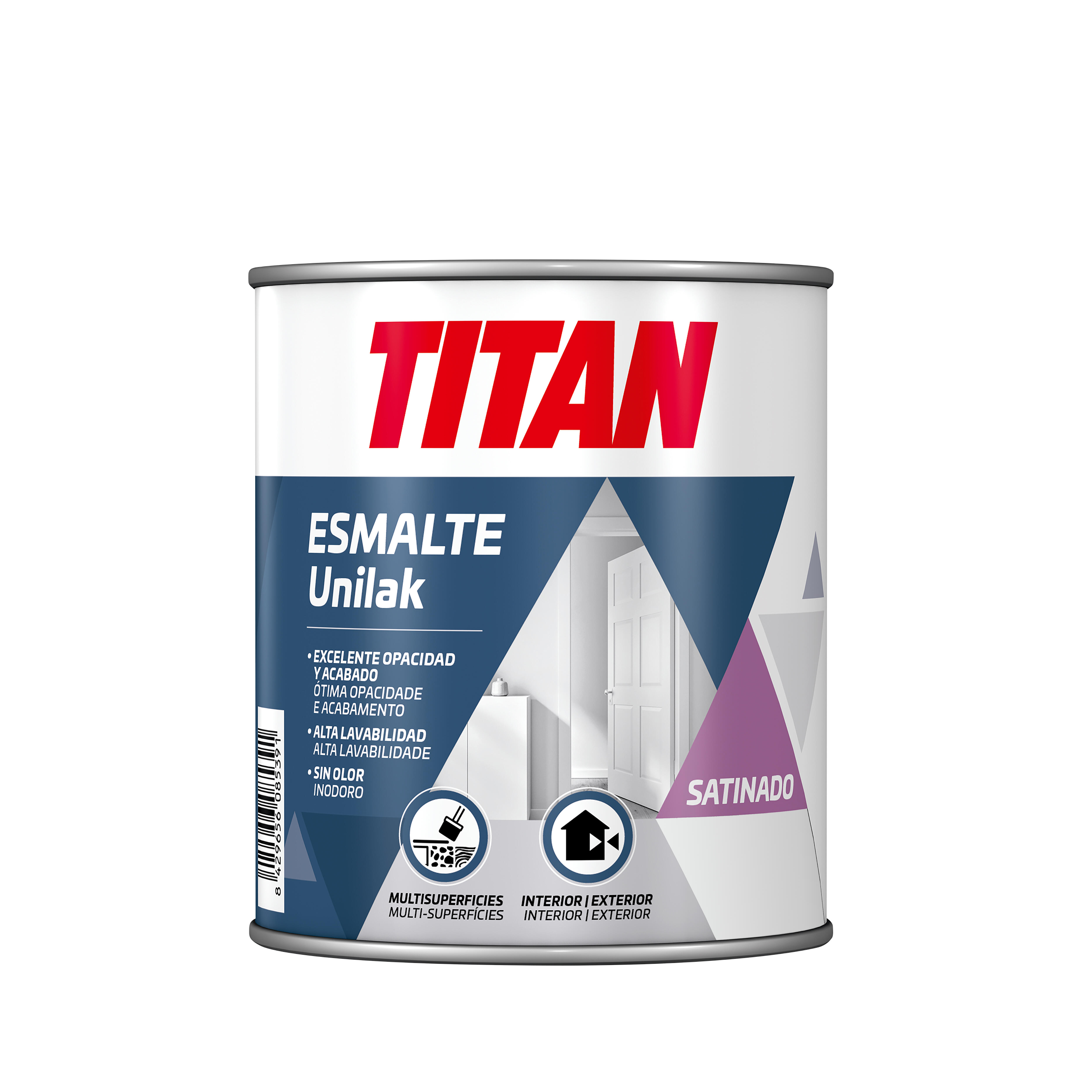 ESMALTE AQUOSO MATE UNILAK 750ML BRANCO - 2
