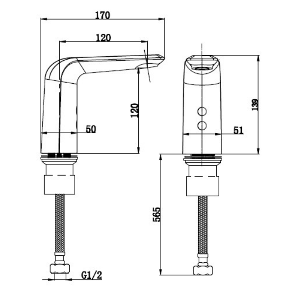 GRIFO DE LAVABO MONOMANDO CON SENSOR - 3