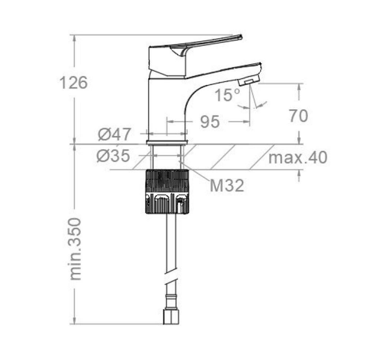 GRIFO DE LAVABO PALAU NEGRO - 3