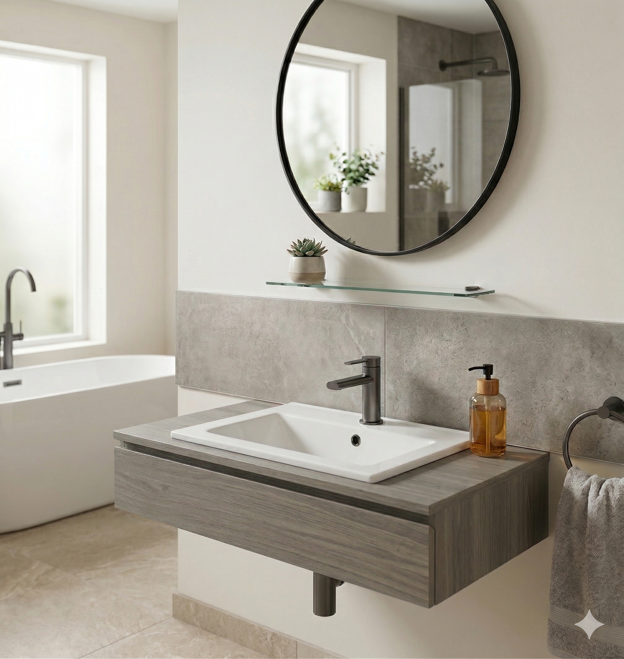 GRIFO LAVABO MONOMANDO RONDO PVD METAL GUN - 2