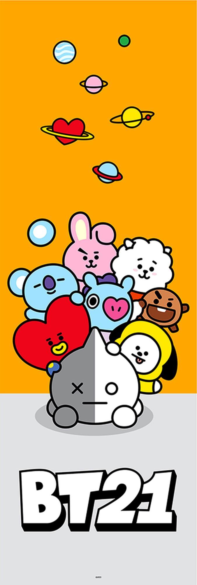 Póster Cine rectangular de 53 x 158 cm. Papel BT21 multicolor - 2