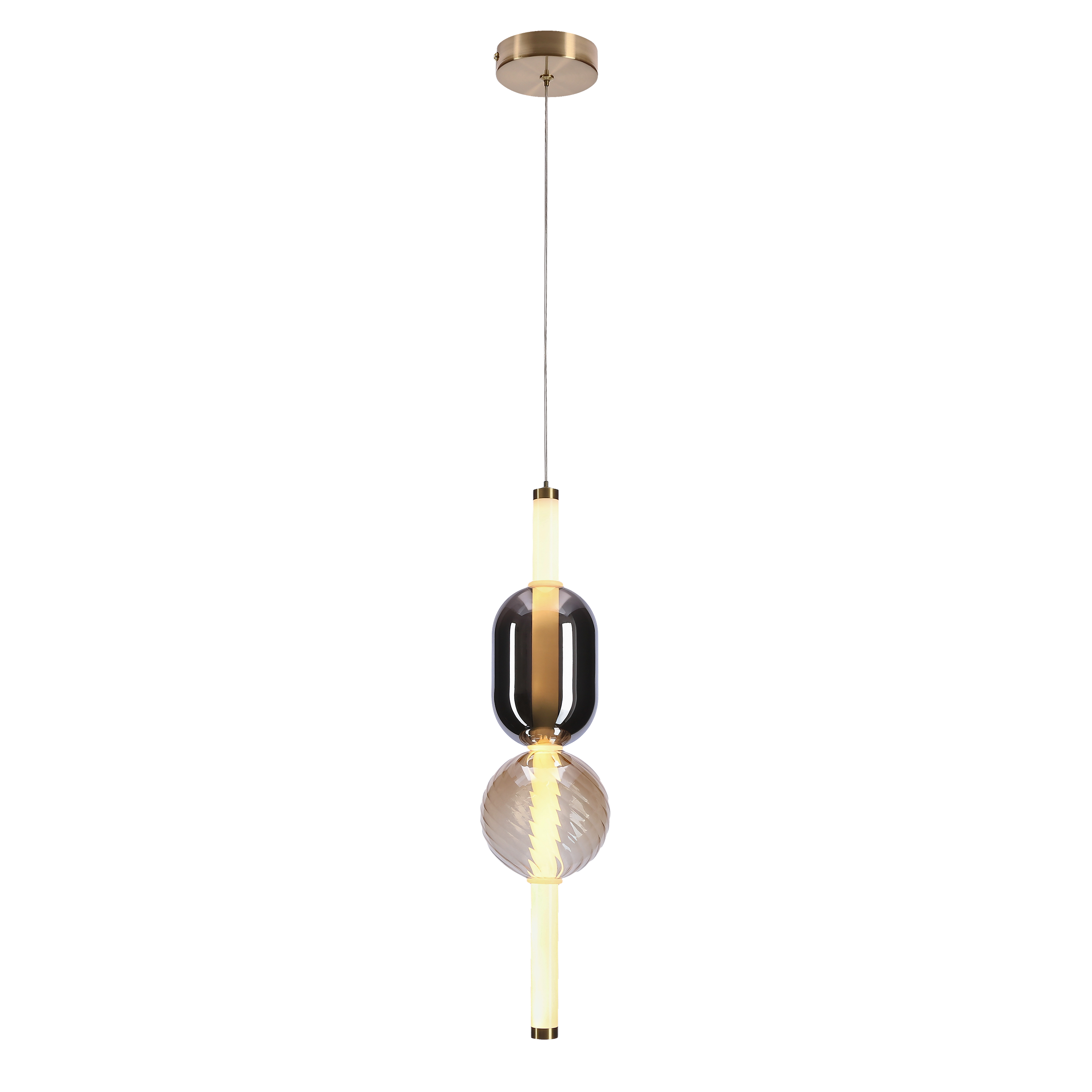 Lampa wisząca Kelly LED 700 lm 8W barwa ciepła bursztynowa dymiona Candellux