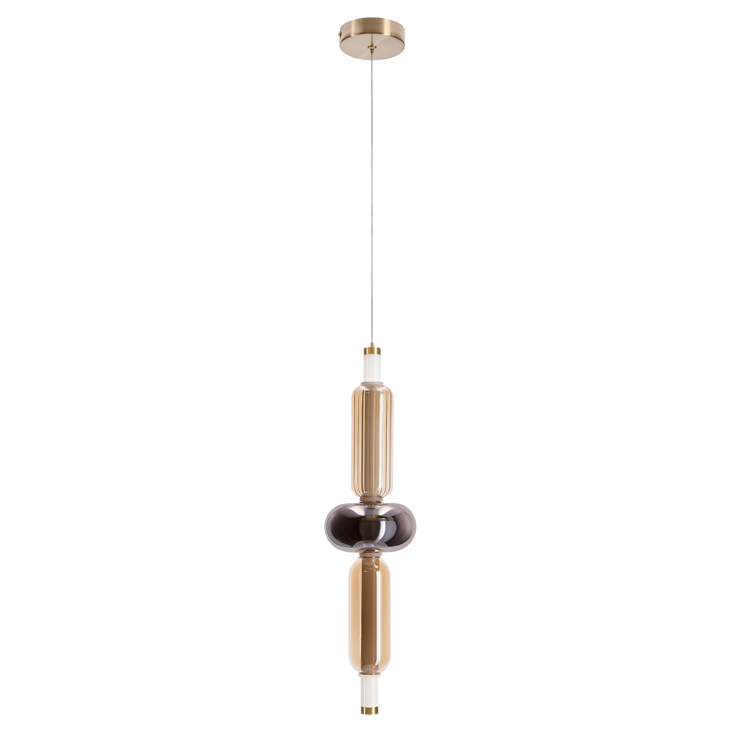Lampa wisząca Kelly LED 600 lm 8W barwa ciepła bursztynowa dymiona Candellux