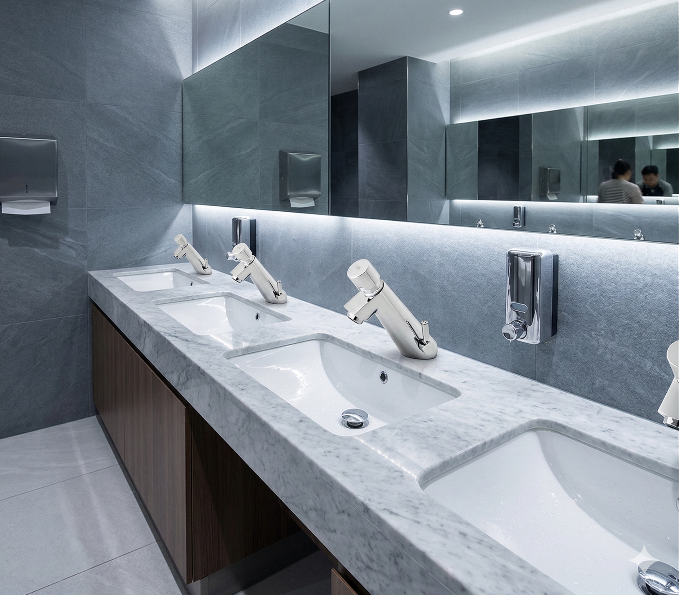 GRIFO  DE LAVABO  TEMPIRIZADO IPSON AGUA FRIA/CALIENTE - 2