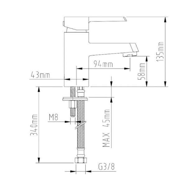 GRIFO DE LAVABO MONOMANDO DURHAM - 3
