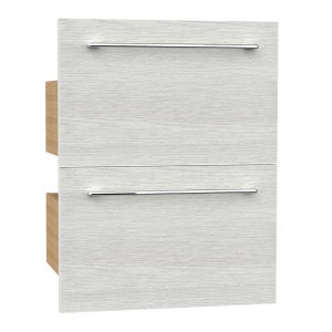 Porta PC In Legno Rovere Sbiancato - Mobile Per Computer 80x40x76 Cm