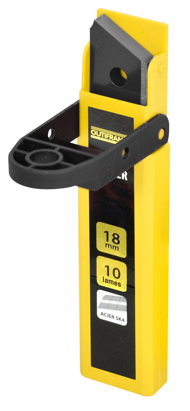 ETUI DE 1O LAMES NOIRES 18 MM
