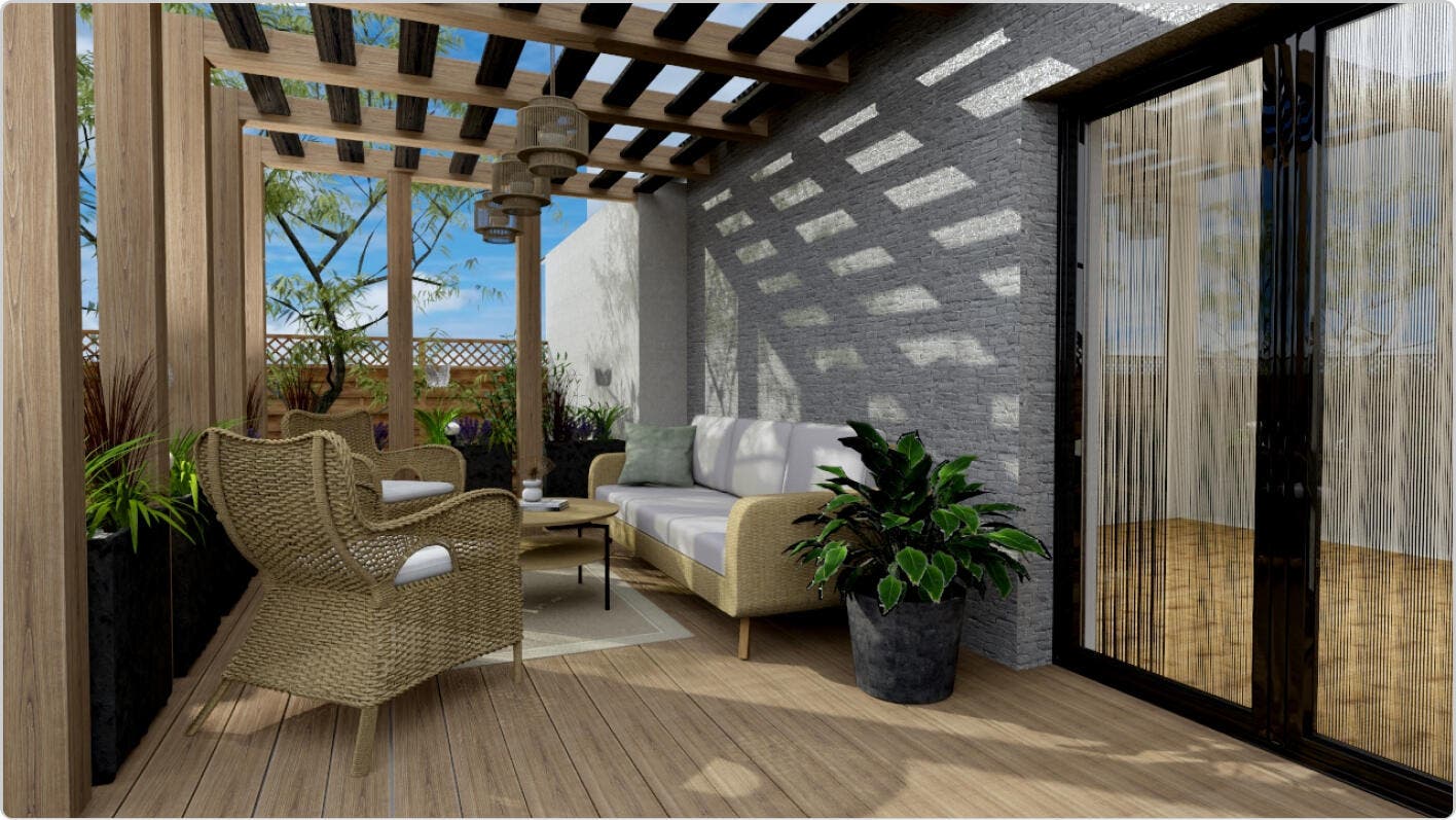 Render projektu tarasu
