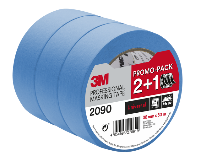 Ruban de masquage adhésif multisurfaces l.36 mm x L.50 m - 3M (lot de 3)