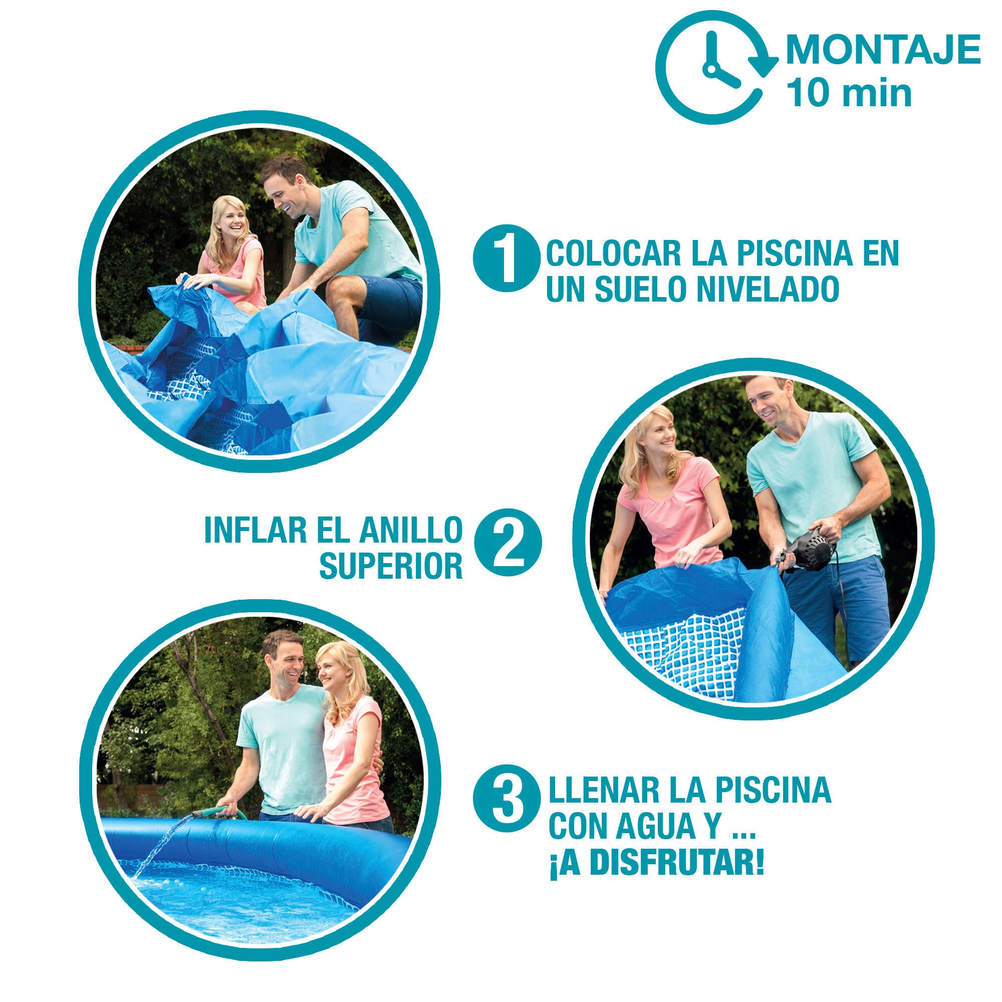 Piscina insuflável de pvc 305x61 cm redonda Intex - 7