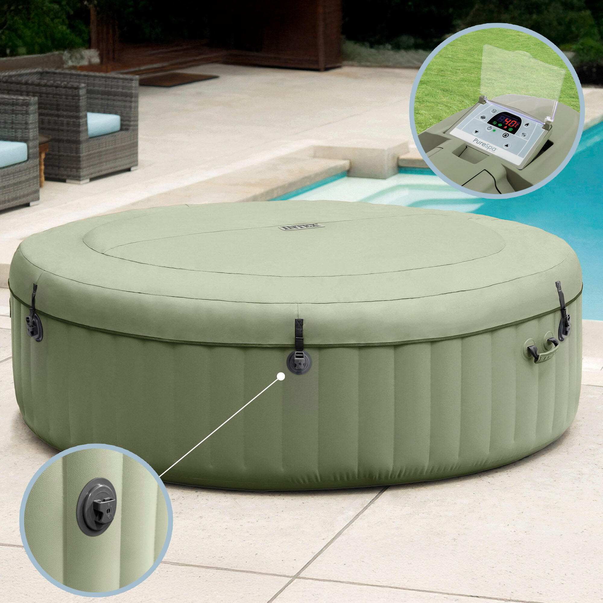 Spa inflável Purespa Olive 216x71 cm Intex - 5