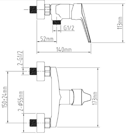 GRIFO DE DUCHA MONOMANDO  BROOKS - 2