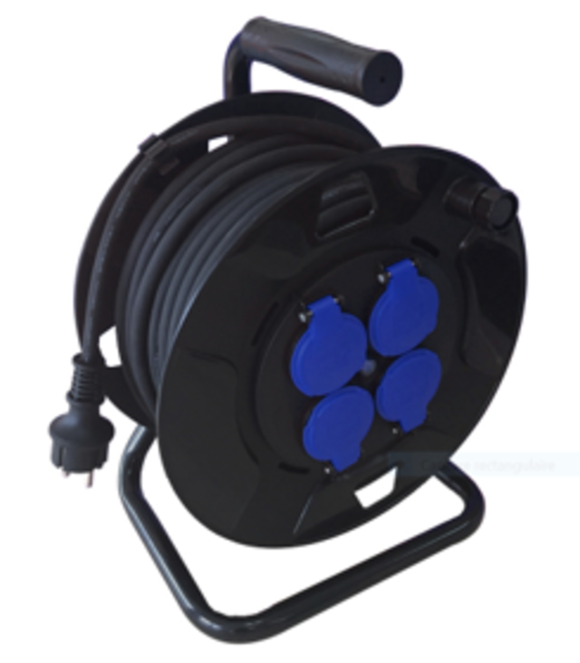 Enrouleur de câble L. 25 m 3G1.5 IP44 4PC 2P+T - ZENITECH