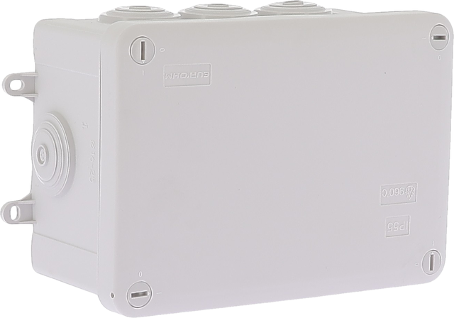 Boite de dérivation IP 55 155 x 110 mm Prof 80 mm 8 Entrées - EUR'OHM