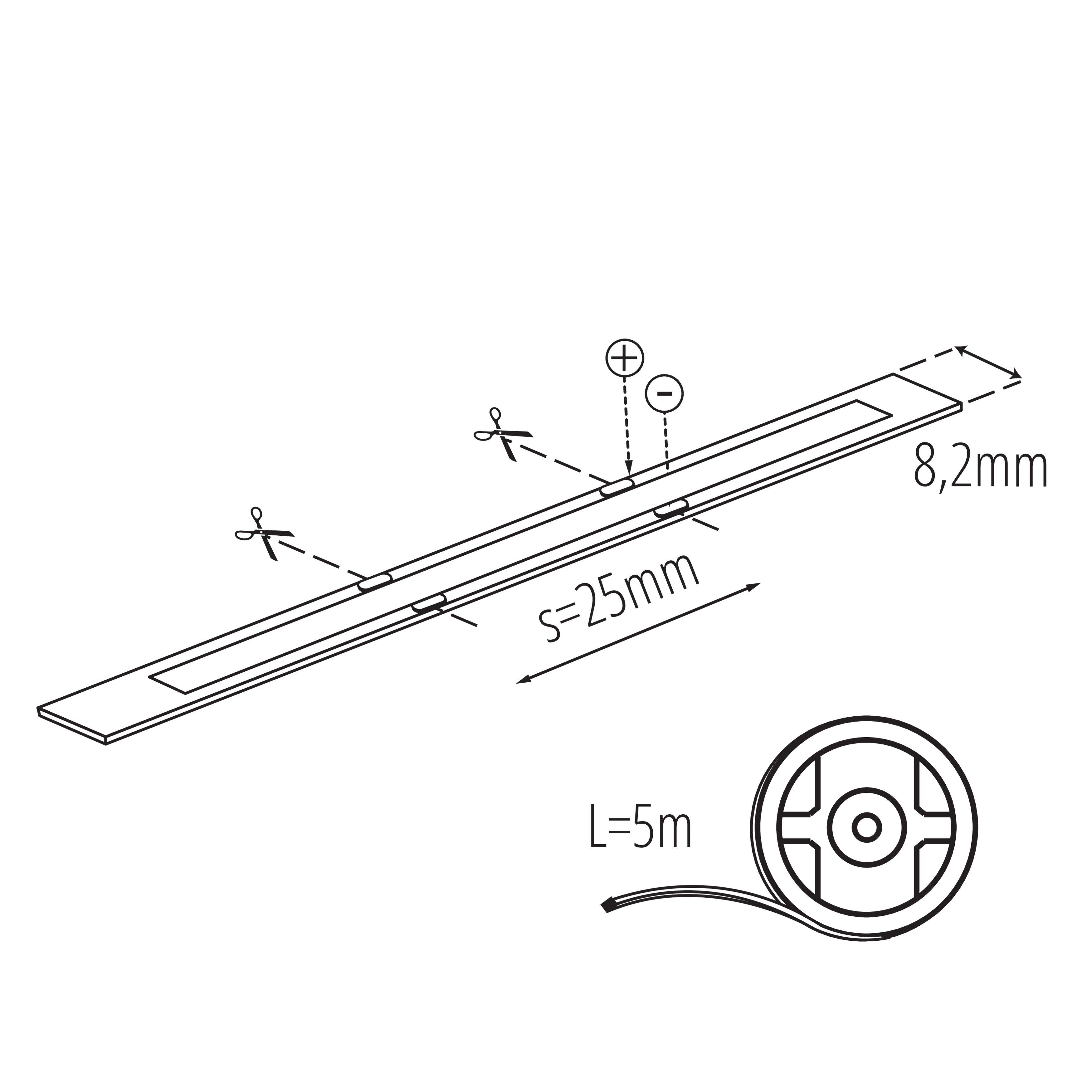 Taśma LED do łazienki LCOB 720 lm 8W barwa neutralna 5 m IP65 Kanlux - 4
