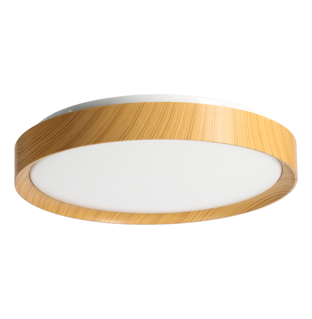 Plafon LED Olmo 1320 lm 24W barwa neutralna 34 cm drewniany Oro