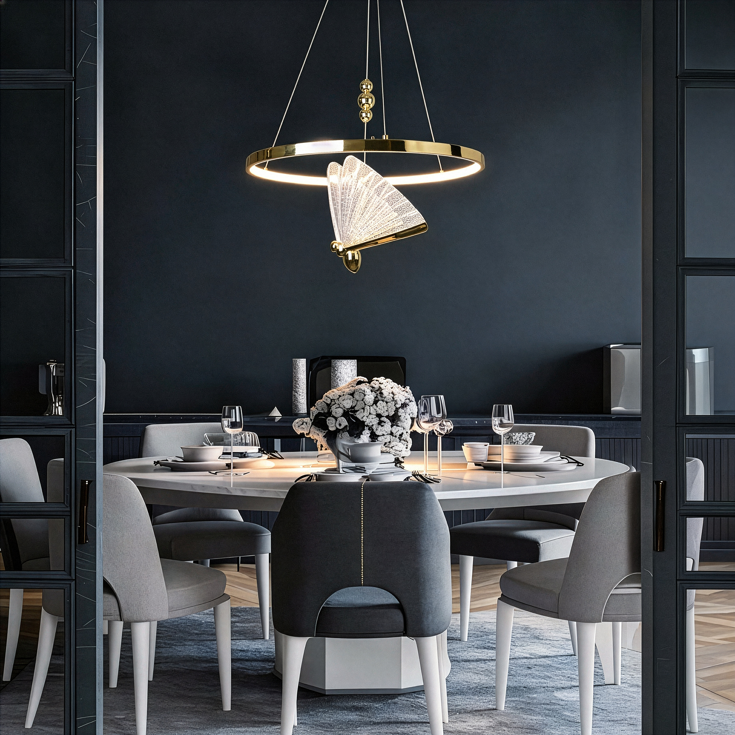 Lampa wisząca Marissa Cristal 3552 lm złota LED Light Prestige - 2