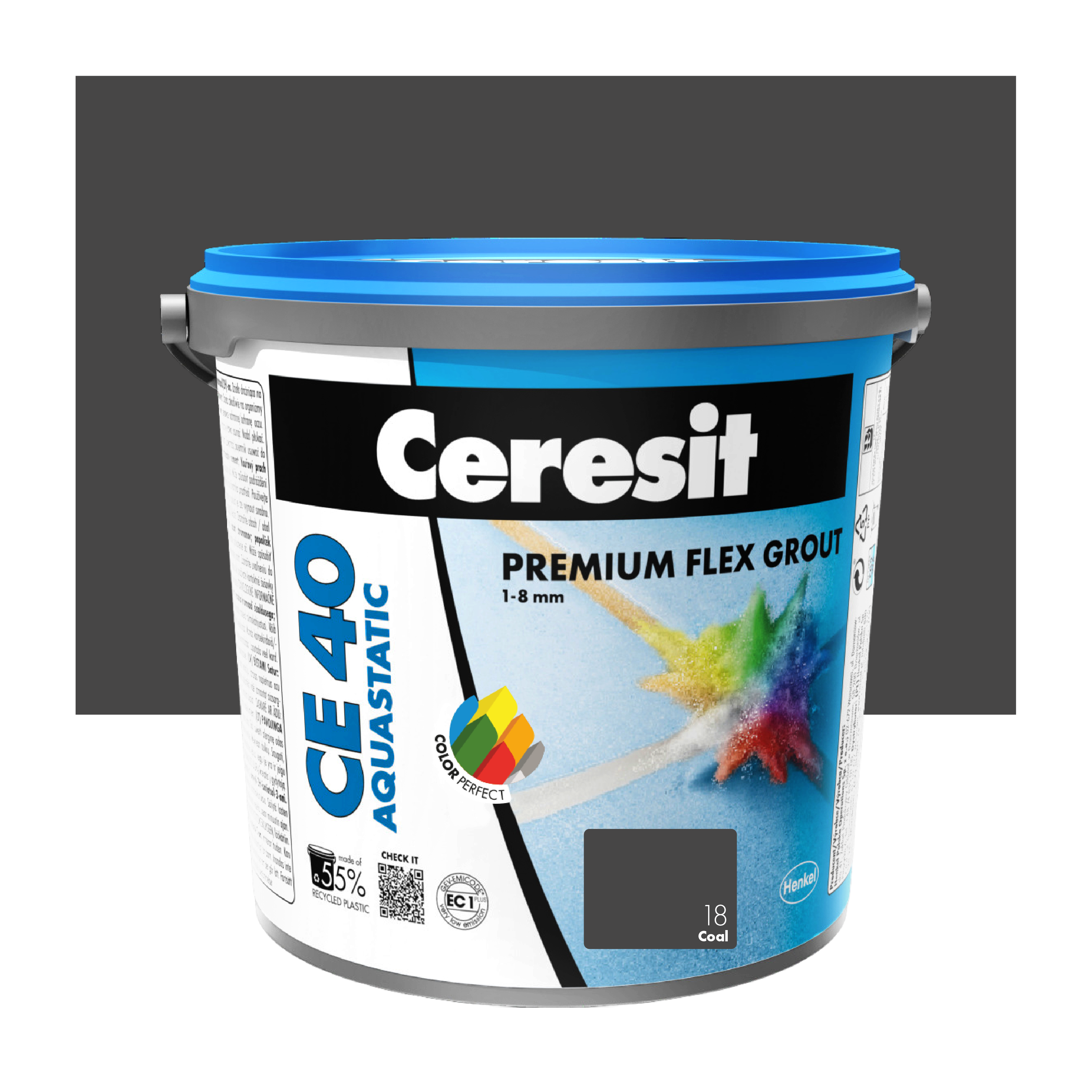 Fuga cementowa wodoodporna CE40 18 czarny 5 kg Ceresit