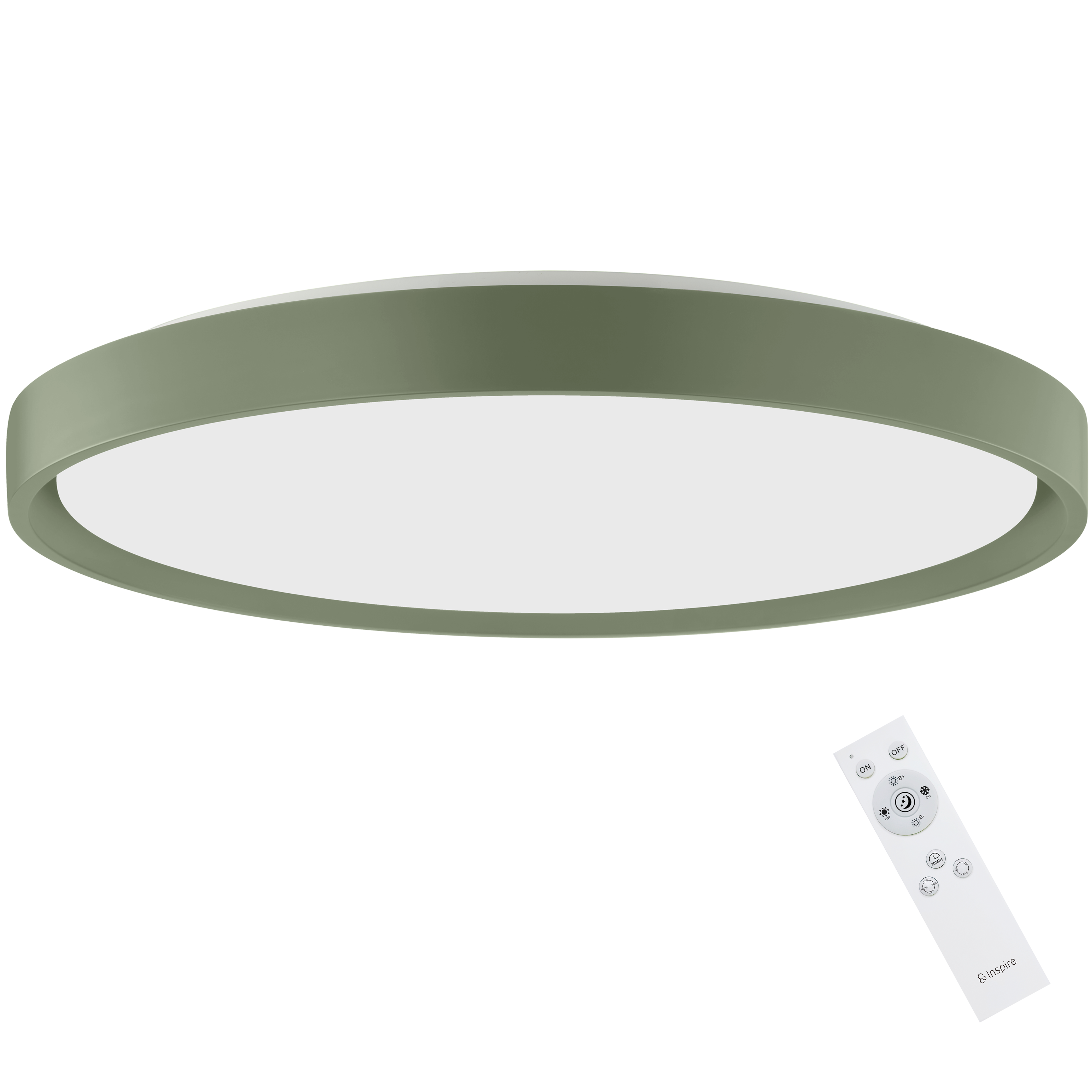 Plafon Coralia LED z pilotem 6150 lm 32.8W barwa ciepła, neutralna, zimna 51.5 cm zielony Inspire