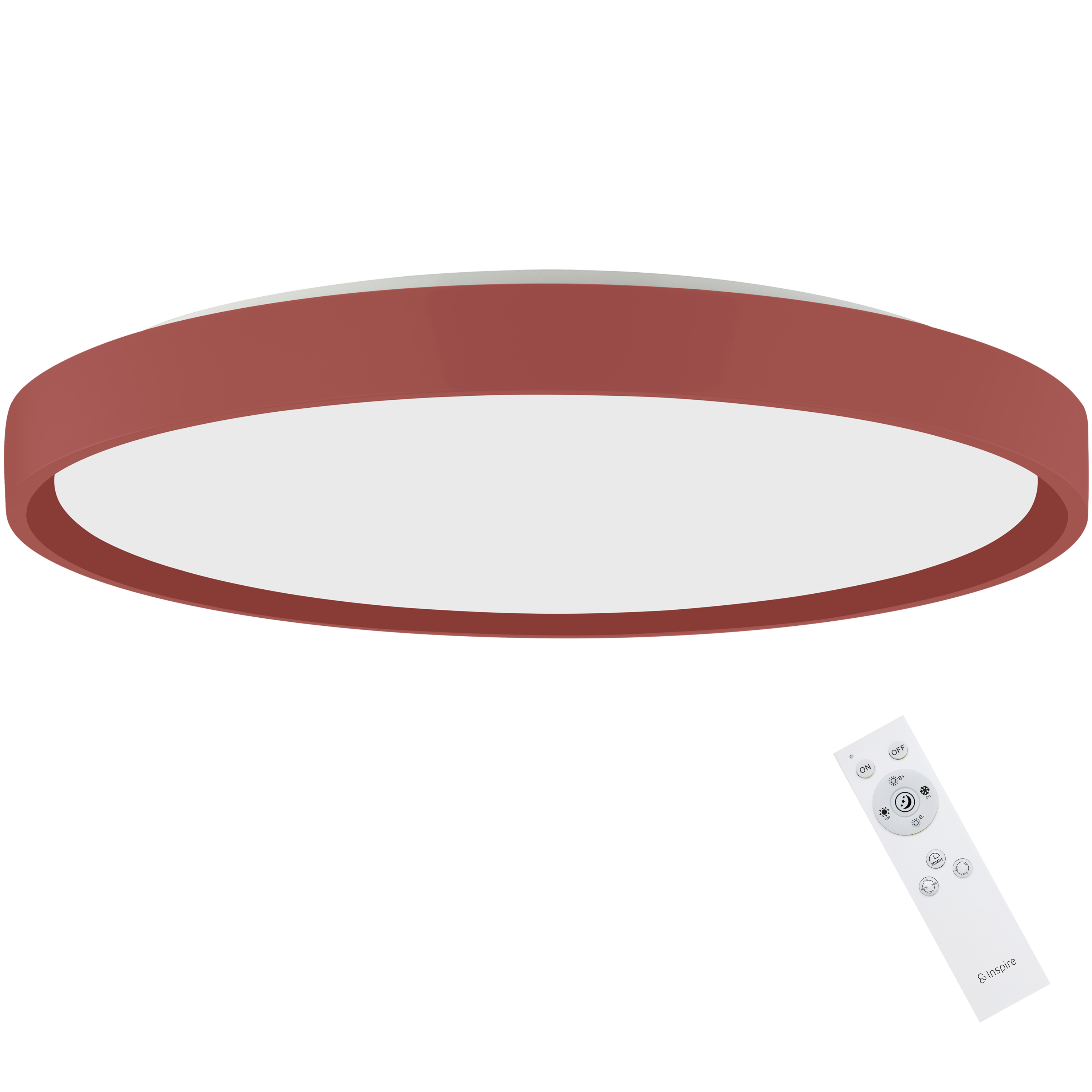 Plafon Coralia LED z pilotem 6150 lm 32.8W barwa ciepła, neutralna, zimna 51.5 cm czerwony Inspire