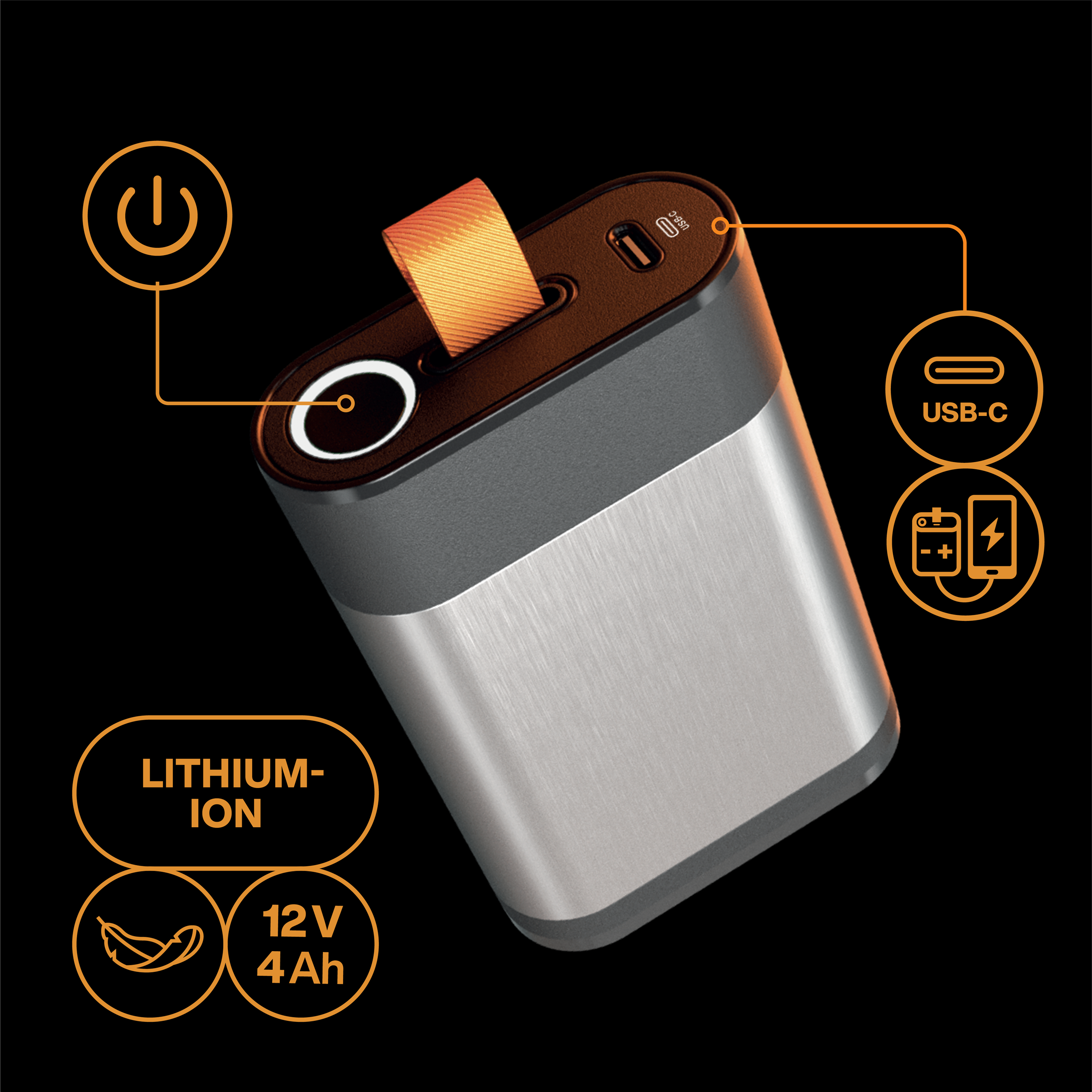 Akumulator Powerbank 12V-4Ah, 2 szt. - 9