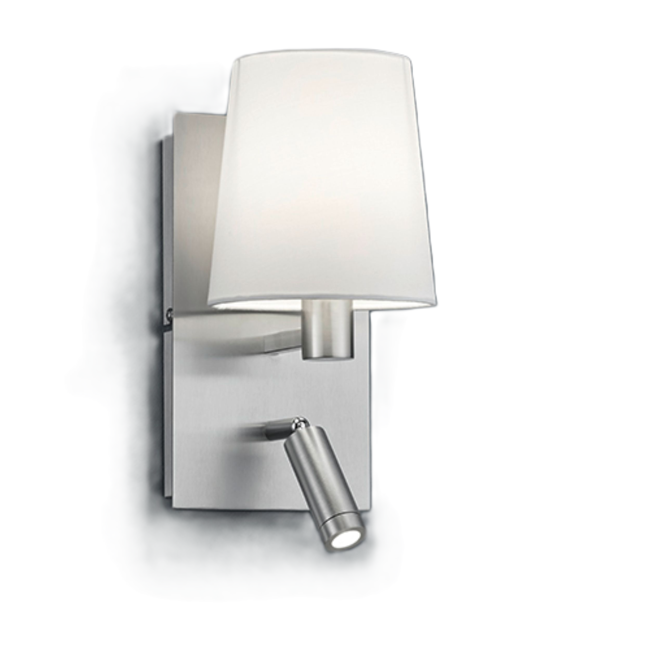 Kinkiet Marriott E14+LED do czytania z włącznikiem srebrno-biały Trio Lighting Inter