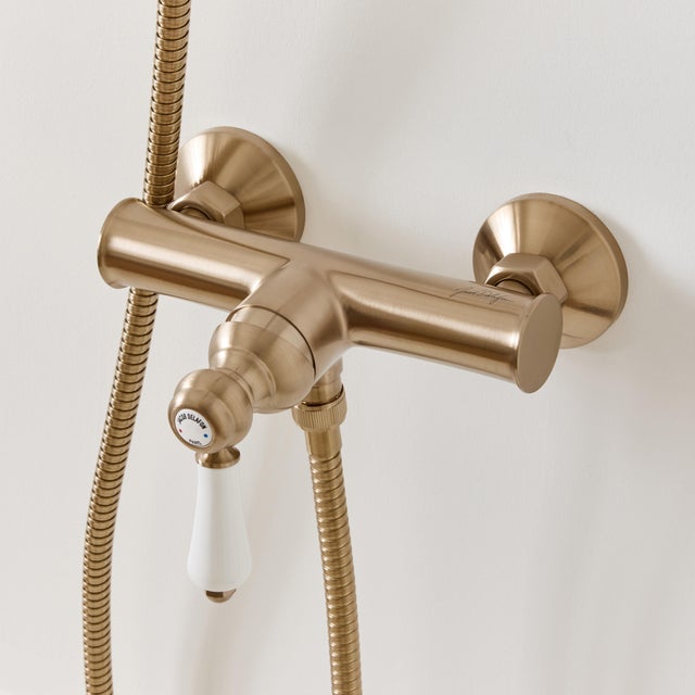Mitigeur de douche mécanique bronze brossé, Louise, JACOB DELAFON