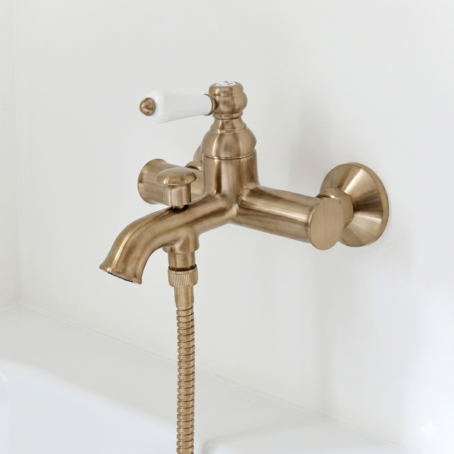 Mitigeur de bain mécanique bronze brossé, Louise, JACOB DELAFON