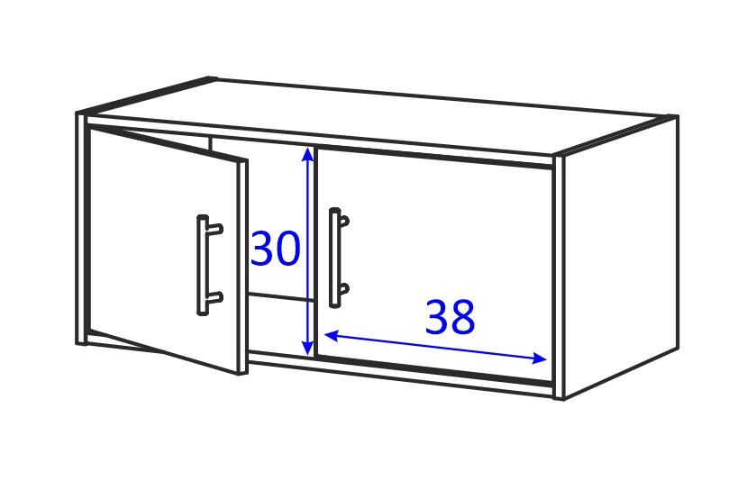 Armario multiusos 35X80X40 blanco artik - 2
