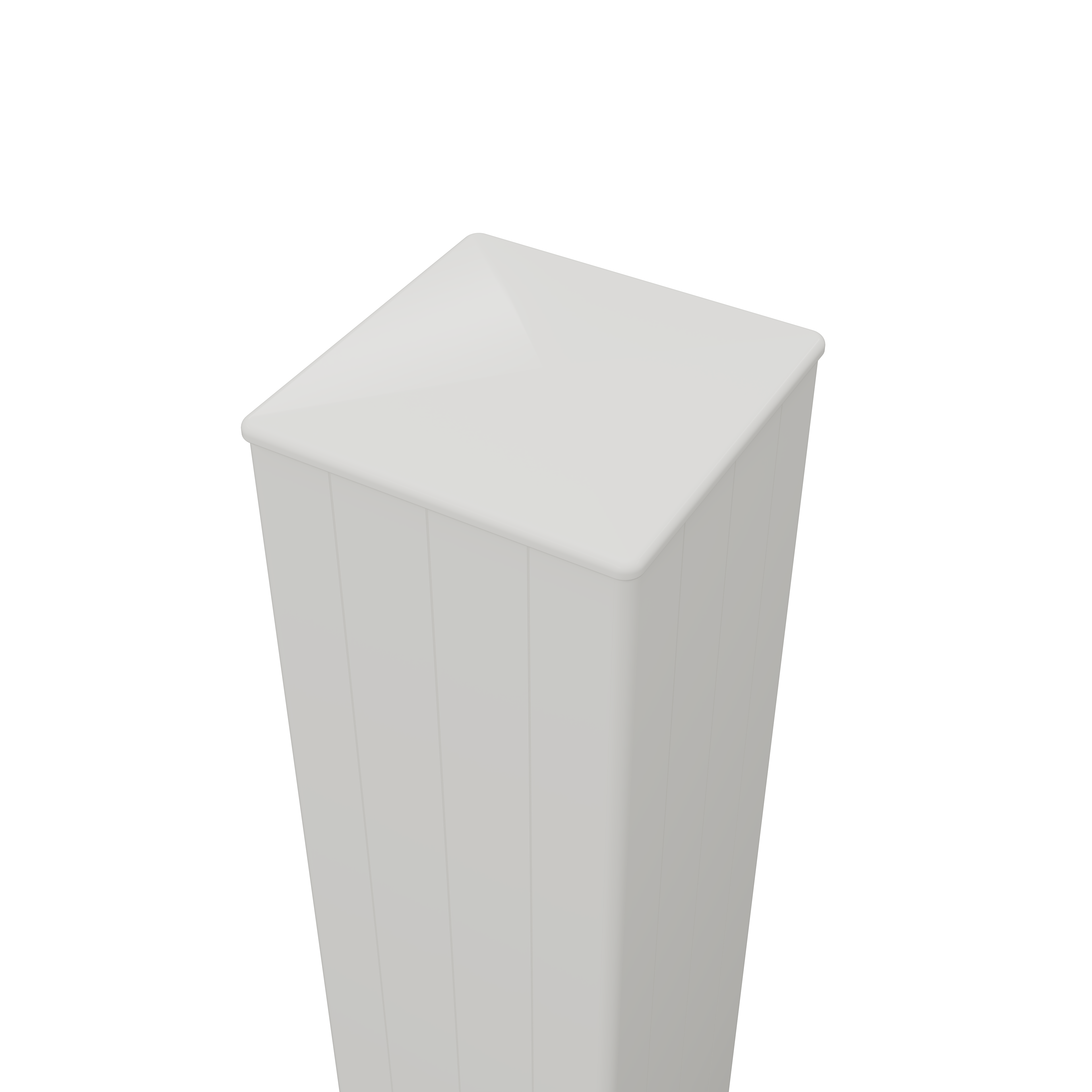Poteau aluminium à sceller blanc, l.15 x P.15 - 2