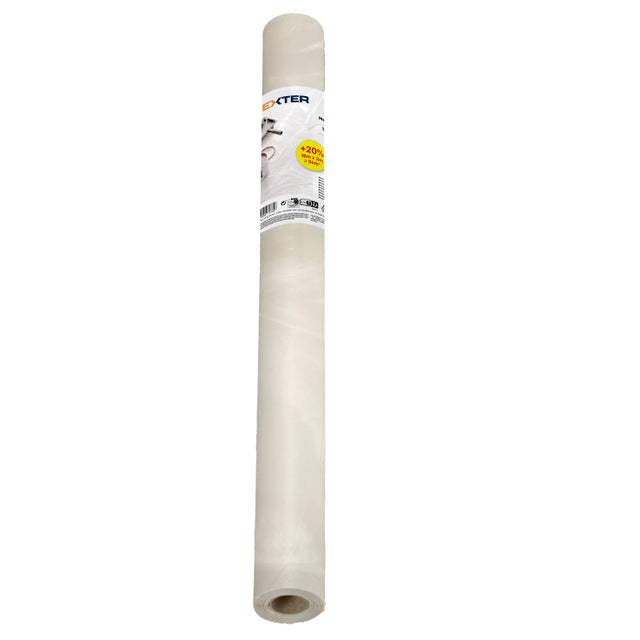 Rouleau de bâche de protection DEXTER, 40 microns L.18 x l.3 m