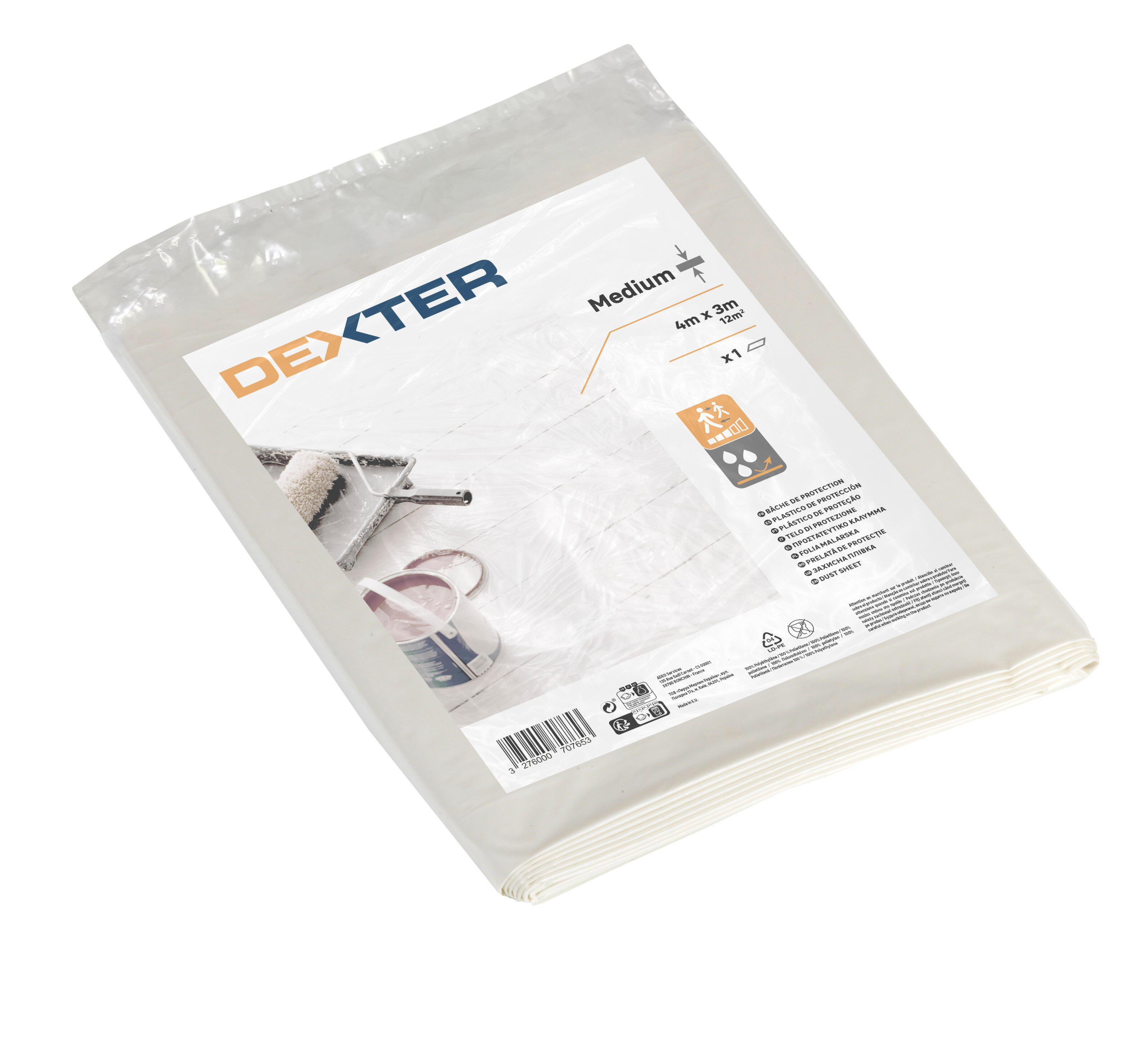 Protetor plástico Dexter para janela e chão 4x3m 34m - 4