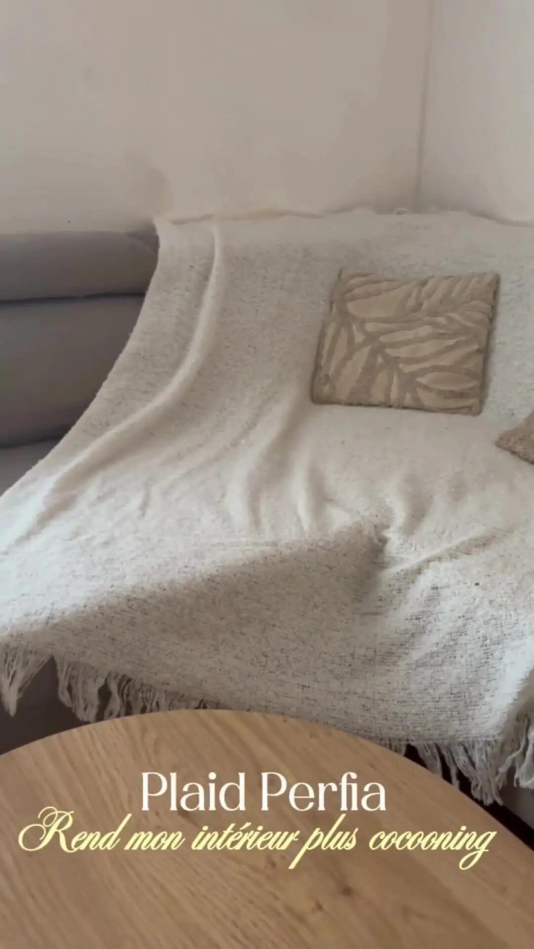Plaid Perfia, beige l.130 x L.170 cm INSPIRE - 12