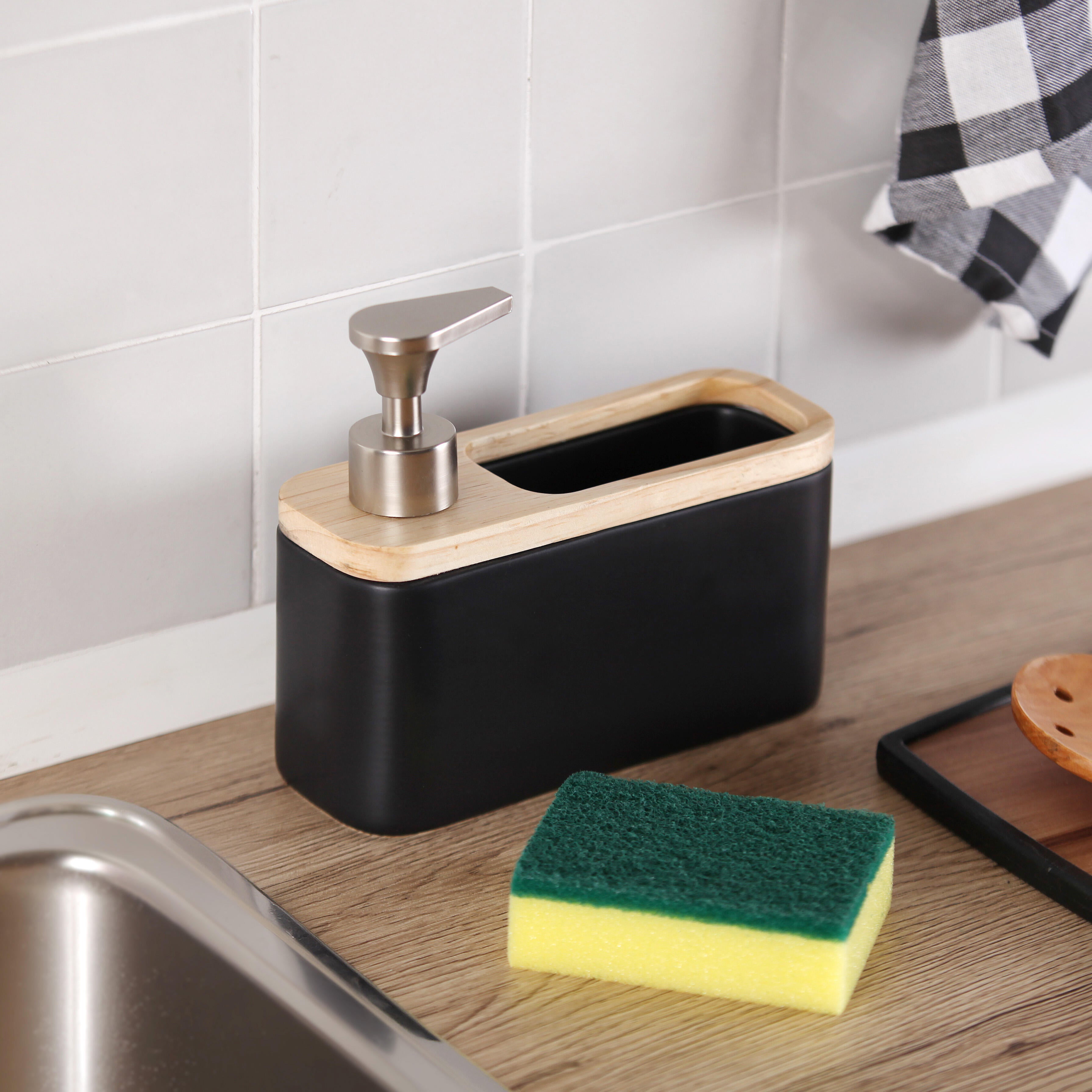 Dosificador de jabón Nordic Versa negro - 3